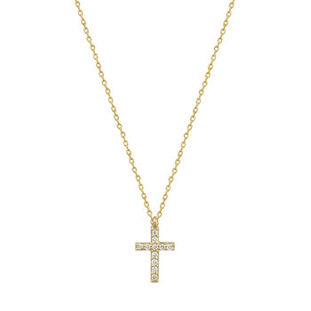18ct Gold Cross Necklace with