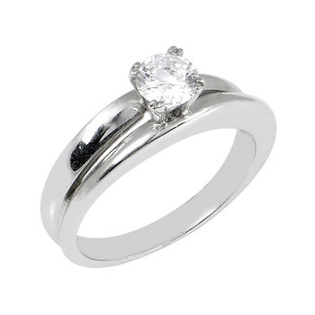14ct White Gold Solitaire