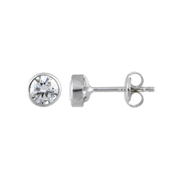 9ct White Gold Earrings with