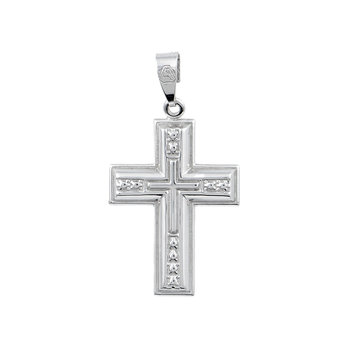 9ct White Gold Cross by