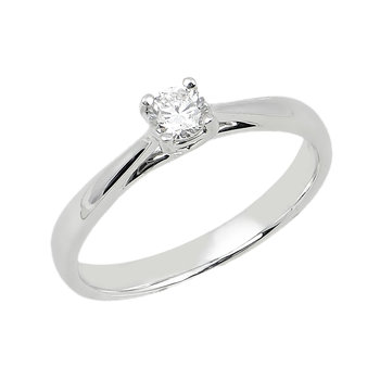 14ct White Gold Solitaire