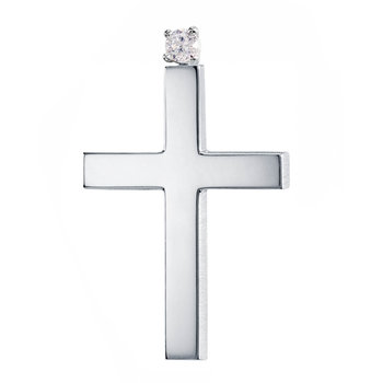 14ct White Gold Cross with