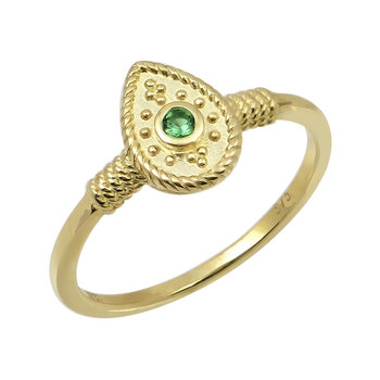 9ct Gold Ring with Zircons by