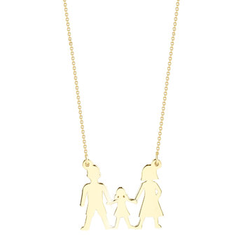 9ct Gold Necklace with Family