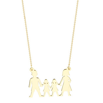 9ct Gold Necklace with Family