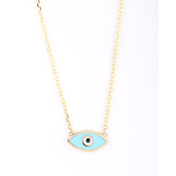 14ct Gold Eye Necklace with