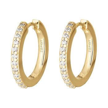 ESPRIT Glow Gold Plated Sterling Silver Hoop Earrings with Zircons