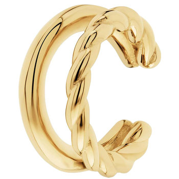 ESPRIT Twisted Gold Plated Sterling Silver Hoop Earrings