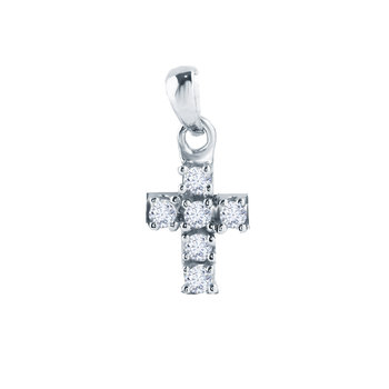 14ct White Gold Cross with