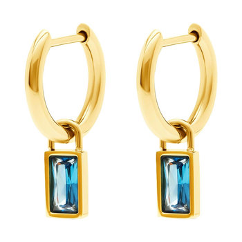 ESPRIT Chunky Color 18ct Gold Plated Stainless Steel Earrings with Zircons