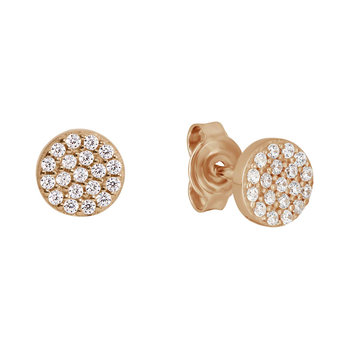ESPRIT Gleam 18ct Rose Gold Plated Sterling Silver Earrings with Zircons