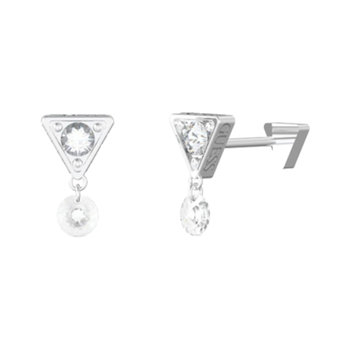 GUESS Crazy Stainless Steel Earrings with Crystals