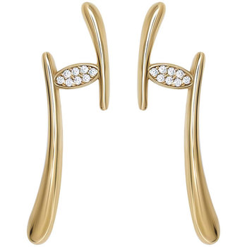 JCOU Hug 14ct Gold-Plated Sterling Silver Earrings with Zircons