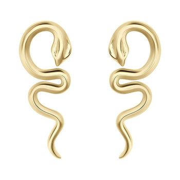 JCOU Snakecurl 14ct Gold-Plated Sterling Silver Earrings