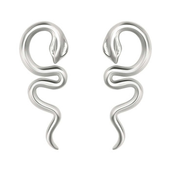 JCOU Snakecurl Rhodium Plated Sterling Silver Earrings