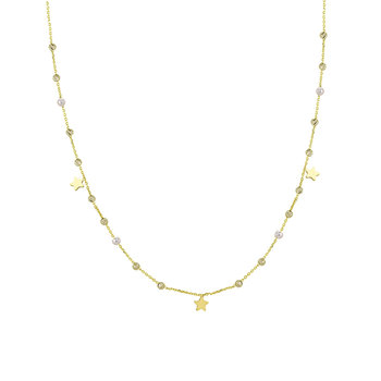 14ct Gold Necklace with Pearl by SAVVIDIS