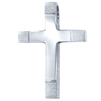 14ct White Gold Baptism Cross by TRIANTOS