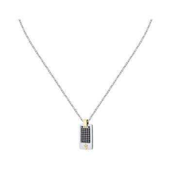 MASERATI Stainless Steel Necklace with Crystals