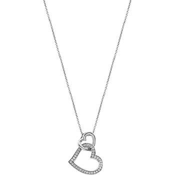 VOGUE Double Heart Sterling Silver Necklace
