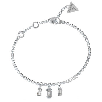 GUESS Hashtag Guess Stainless Steel Bracelet with Zircons