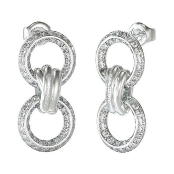 GUESS Knot You Stainless Steel Earrings with Zircons