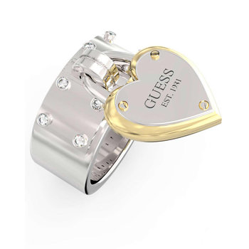 GUESS All You Need Is Love Stainless Steel Ring with Zircons (No 58)