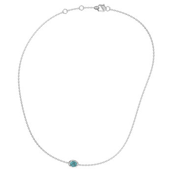 BIKKEMBERGS Hammer Stainless Steel Necklace with Semi-Precious Stones