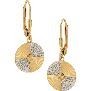 BREEZE Gold Plated Sterling SIlver Earrings with Zircons