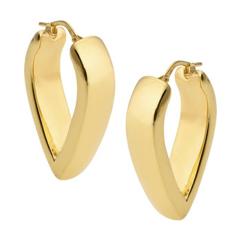 BREEZE Gold Plated Sterling SIlver Hoop Earrings
