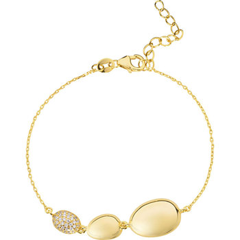 BREEZE Gold Plated Sterling SIlver Bracelet with Zircons