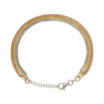 BREEZE Gold And Rhodium Plated Sterling Silver Bracelet