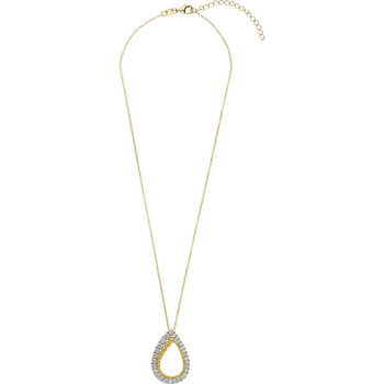 BREEZE Gold Plated Sterling Silver Necklace with Zircons
