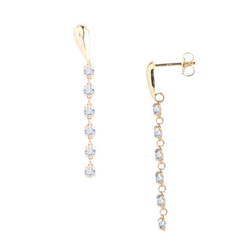 9ct Gold Earrings with Zircons by SAVVIDIS