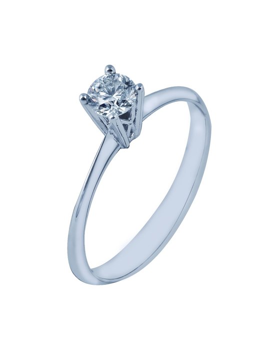 Μονόπετρο δαχτυλίδι SAVVIDIS από λευκόχρυσο 18Κ με διαμάντια (No 57)