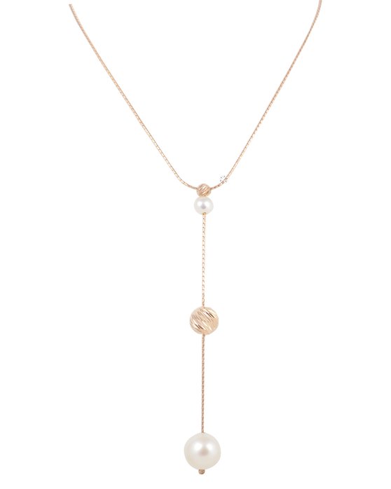 Necklace 14ct Rose Gold with Pearl SAVVIDIS