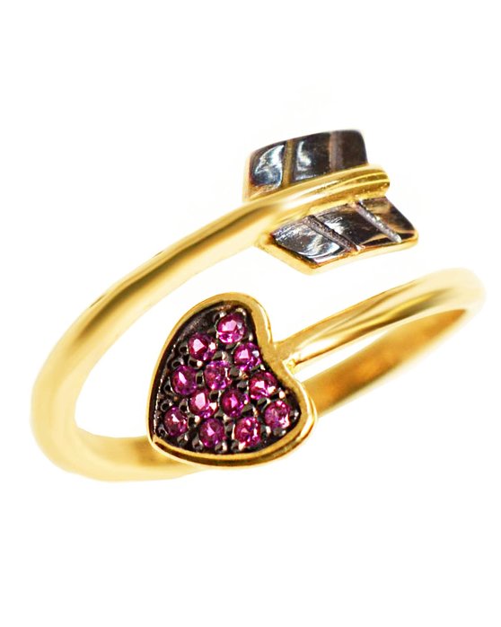 Δαχτυλίδι Chevalier με καρδιά The Love Collection SAVVIDIS από χρυσό 9Κ με ζιργκόν