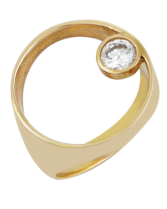SAVVIDIS 14ct Gold Ring with Zircons (No 52)