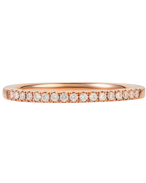 Δαχτυλίδι SAVVIDIS από ροζ χρυσό 18K σειρέ με διαμάντια (No 52)