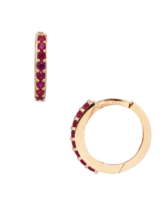 Σκουλαρίκια SAVVIDIS από ροζ χρυσό 14Κ με ζιργκόν