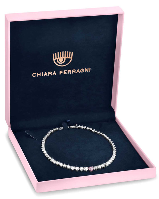 CHIARA FERRAGNI Diamond Heart 18ct Gold Plated Necklace with Zircon