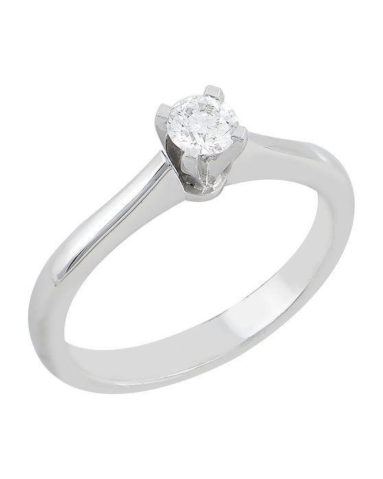 Μονόπετρο δαχτυλίδι SAVVIDIS από λευκόχρυσο 18K με διαμάντια (Νο 53)