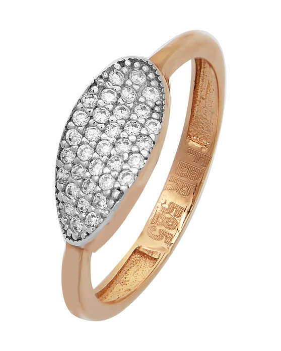 Δαχτυλίδι ροζ χρυσό SAVVIDIS 14K με ζιργκόν (Νο 53)