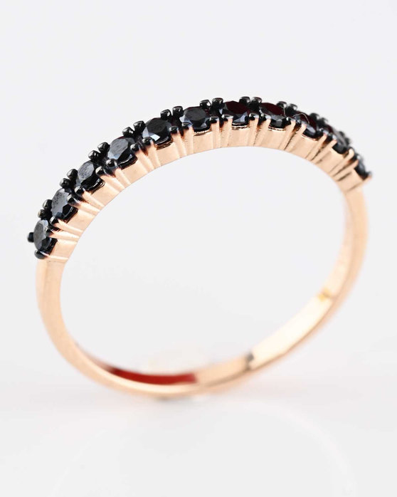 Δαχτυλίδι σειρέ με ζιργκόν SAVVIDIS από ροζ χρυσό 9K (Νο54)