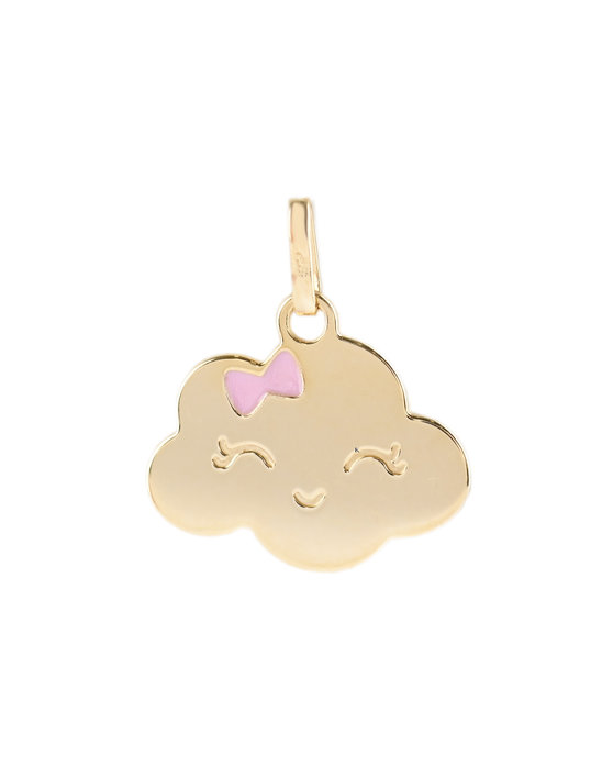 Pendant made of  14ct Gold with Cloud by SAVVIDIS with Enamel by Ino&Ibo