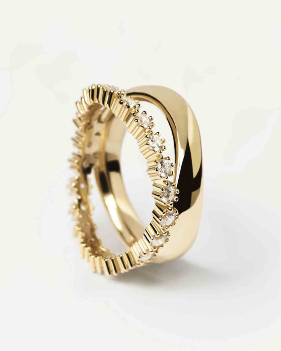 Δαχτυλίδι PDPAOLA Motion Motion Gold Ring από επιχρυσωμένο (18Κ) Ασήμι 925 (No 54)