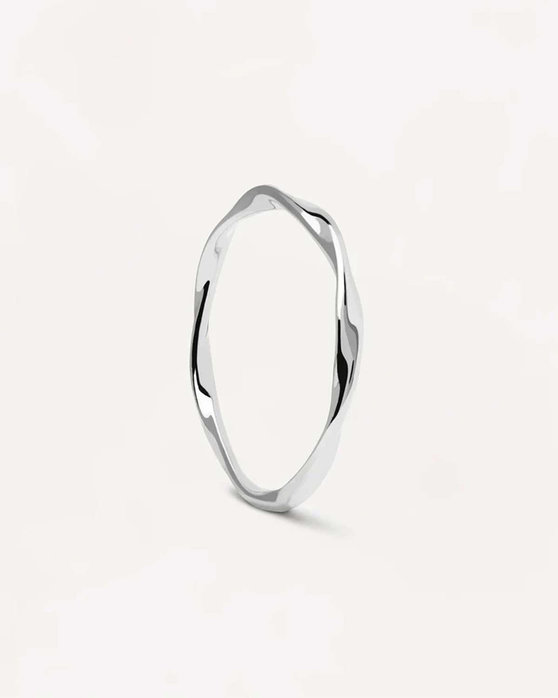 Δαχτυλίδι PDPAOLA Carry-Overs Spiral Silver Ring από επιροδιωμένο Ασήμι 925 (No 52)