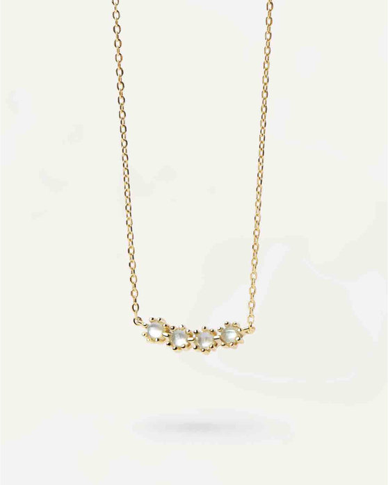 PDPAOLA Motion Blue Tide Gold Necklace made of 18ct-Gold-Plated Sterling Silver
