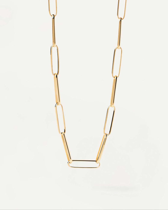 PDPAOLA Carry-Overs Big Statement Chain Necklace made of 18ct-Gold-Plated Sterling Silver