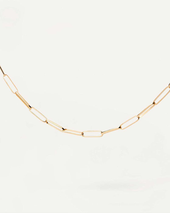 Κολιέ PDPAOLA Carry-Overs Big Statement Chain Necklace από επιχρυσωμένο (18Κ) Ασήμι 925