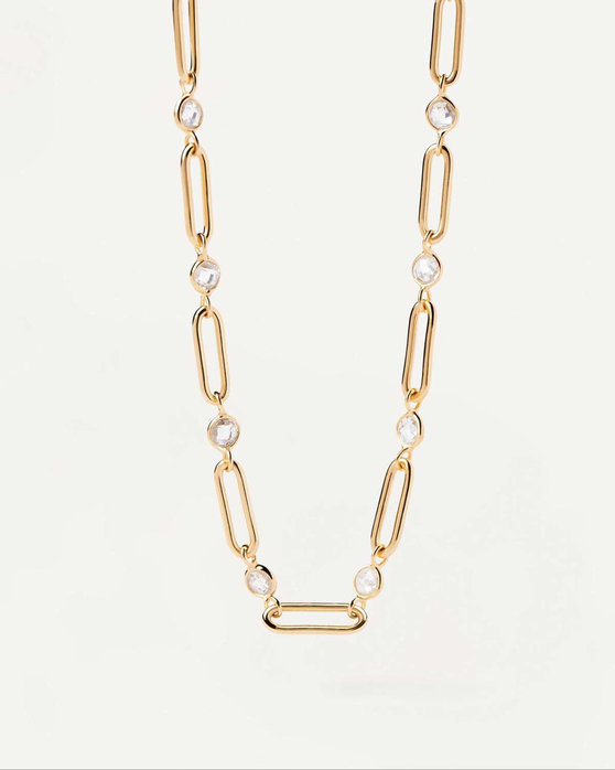 Κολιέ PDPAOLA Carry-Overs Miami Gold Chain Necklace από επιχρυσωμένο (18Κ) Ασήμι 925